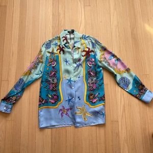 Versace Tresor de la mer silk shirt